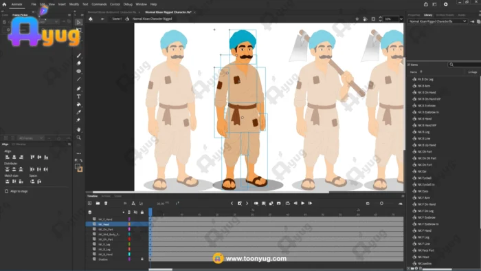 Normal Kisan (Poor Farmer) – Fully Rigged Character with Farming Tool ...