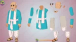 Indian Village Elder / Grandfather - 2D Character Pose Sheet - Image 2