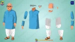 Indian Old Man in Traditional Attire - 2D Character Sheet for Adobe Animate - Image 2