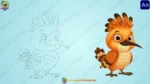 2D Cute Woodpecker (Hoopoe) Character - Fully Rigged with 6 Animations (Animate CC) - Image 3