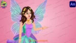 Beautiful 2D Fairy Character Sheet - Magical Pari for Adobe Animate - Image 2