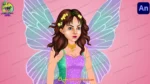 Beautiful 2D Fairy Character Sheet - Magical Pari for Adobe Animate - Image 3