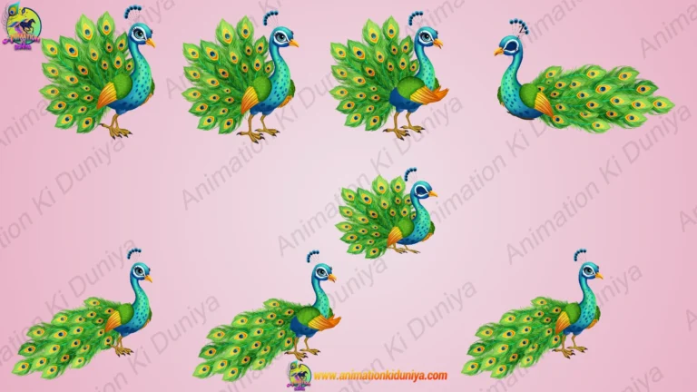 Beautiful Indian Peacock Character - 2D Rigged Bird for Adobe Animate