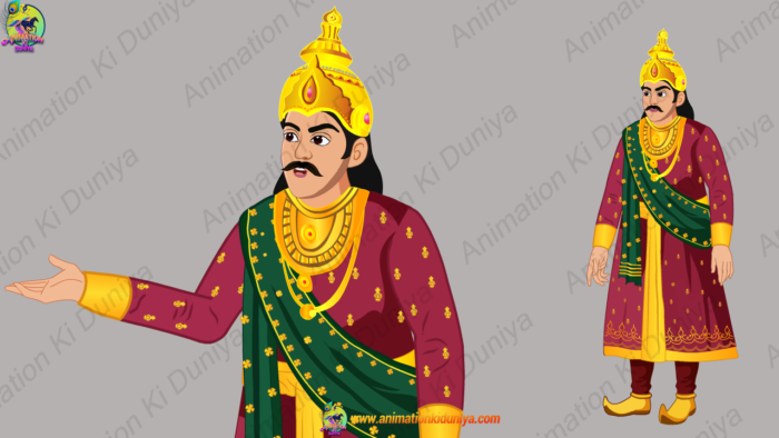 Indian Royal King (Raja) 2D Character – Toonyug Animation