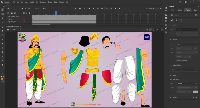 Professional Raja (King) 2D Character for Adobe Animate CC – Toonyug ...