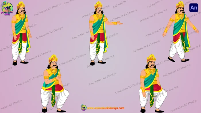 Professional Raja (King) 2D Character for Adobe Animate CC – Toonyug ...