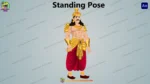 2D Powerful Raja Character: Six-Pack Body aur Shandaar Singhasan ke saath | Toonyug - Image 4