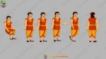 Indian Prince (Rajkumar) Character Pose Sheet for Animation