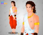 Young Rajkumar (Prince) – Athletic Warrior Character without Crown