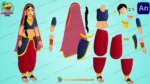 25 Indian Human Character Mega Bundle - 2D Animation - Image 10