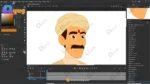 Ramdas (Common Villager) – Man in Orange Kurta & Turban for Adobe Animate - Image 2