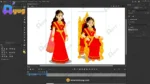 Beautiful Royal Rani (Queen) – Indian Bride Character in Red Saree - Image 11