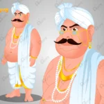 Seth / Munim Ji (Moneylender) – Fat Merchant with Glasses & White Dhoti