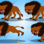 2 Head Singhasur Mythological Monster Character (Digital Animate CC File)