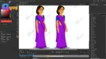Sumitra (Village Woman) – Graceful Lady in Purple Saree (Fully Rigged) - Image 6