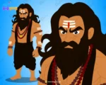 Fit Tantrik (Warrior Sadhu) – Muscular Black Magic Character with Rudraksha