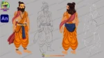 Traditional Indian Sage Sadhu Character - 2D Vector Animation Asset - Image 2