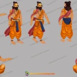 Traditional Indian Sage Sadhu Character - 2D Vector Animation Asset