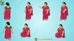 Indian Village Woman in Traditional Saree - 2D Character Pose