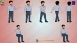 Young Indian Man - 2D Vector Character Pack for Adobe Animate