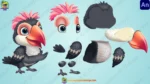 21+ Animated Cartoon Birds Bundle - Editable Adobe Animate - Image 58