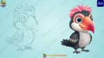 21+ Animated Cartoon Birds Bundle - Editable Adobe Animate - Image 57