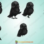 Animated Crow Child Character Pack - Multi-Action (Talking, Flying, Sleeping)
