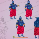 Magic Genie Jinn Character Design - 2D Vector Rigged Character for Animation