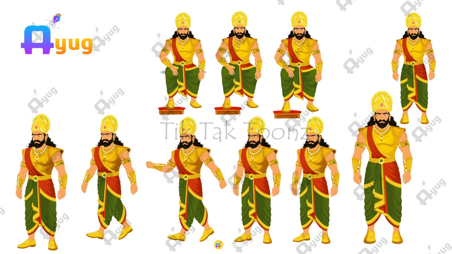 Indian New King (Raja) Animated Human Character – Toonyug Animation