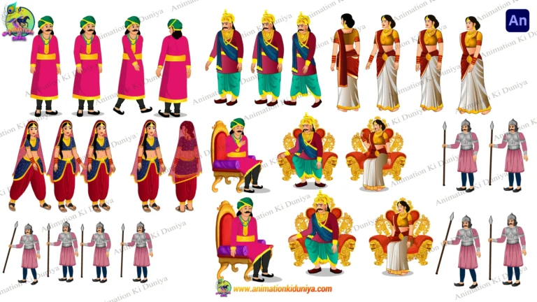 Indian new Raja ,Rani , Mantri , Rajkumari , Saynik Characters and King Darbaar 2 High quality Rajsava Psd Background