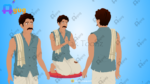 Poor Kisan (Farmer) Indian Village Animated Human Character