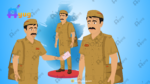 Indian Village Postman (Daakiya) Animated Human Character