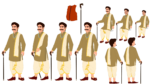 16 Premium Indian Village Characters For Moral Story Animated Human Characters ( Jamidar, Woman, Shikari, Sadhu, Kisan, Krishn, Ghost, Jinni, Thief, Poor Man) - Image 6