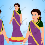 Indian Village Woman Animated Human Character