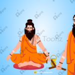 Indian Village Sadhu Pandit Animated Human Character