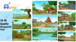 10 Indian Village Moral Story PSD Pack High Quality Background