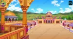 Royal Indian Palace 2D Animation Background | Grand Rajmahal Scenery for Cartoons ( PNG & PSD )