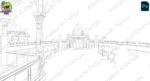 Royal Indian Palace 2D Animation Background | Grand Rajmahal Scenery for Cartoons ( PNG & PSD ) - Image 2