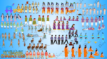 16 Premium Indian Village Characters For Moral Story Animated Human Characters ( Jamidar, Woman, Shikari, Sadhu, Kisan, Krishn, Ghost, Jinni, Thief, Poor Man)