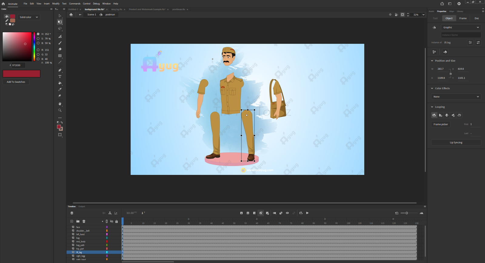 Postman Loading Animation Indian Village Postman (Daakiya) Animated Human Character – Toonyug ...