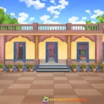 Traditional Indian Village House Courtyard (Aangan) 2D Background