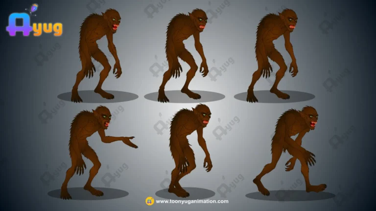 Beast Man / Savage Werewolf – Fully Animated & Rigged for Adobe Animate CC