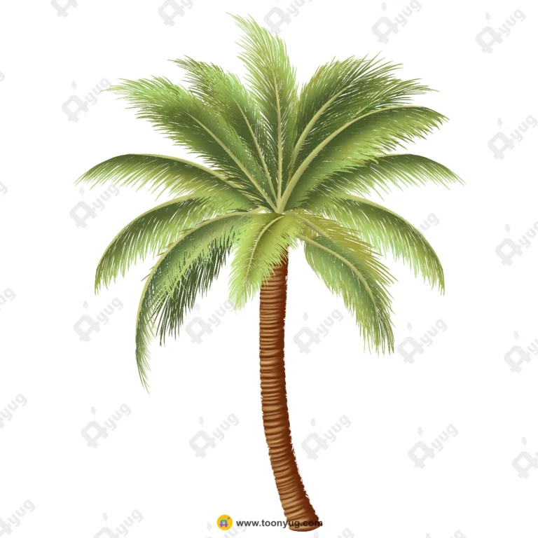 Indian Big Palm Tree Vector – Coconut / Date Palm Prop (Available in Animated .FLA & Static .PSD)