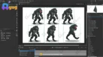 Savage Black Werewolf / Bheriya Rakshas – Fully Rigged for Adobe Animate CC - Image 3