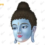 Lord Buddha Head (Black Hair) – Traditional Gautam Budh Character (Available in Animated .FLA & Static .PSD)