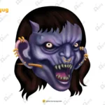 Purple Punk Alien Head – Pierced Tribal Demon (Available in Animated .FLA & Static .PSD)