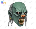 Red Bald Demon Head – Scary Goblin with Gold Jewelry (Available in Animated .FLA & Static .PSD) - Image 2