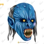 Blue Moon Ghost Head – Spiked Night Demon (Available in Animated .FLA & Static .PSD)