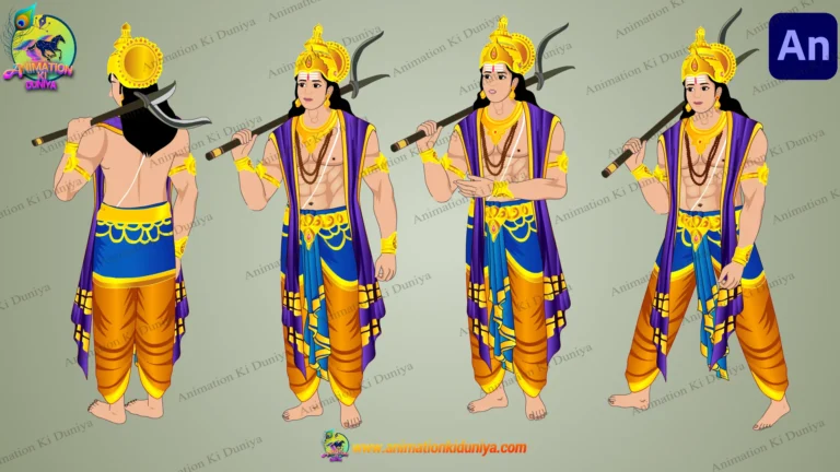 Hindu God Character Animation Poses | Divine Warrior 2D Character Design
