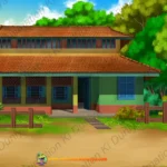 2D Cartoon Village House Background (PSD & PNG)
